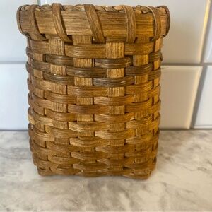 Vintage Woven Wooden Basket | Rustic Storage Basket
